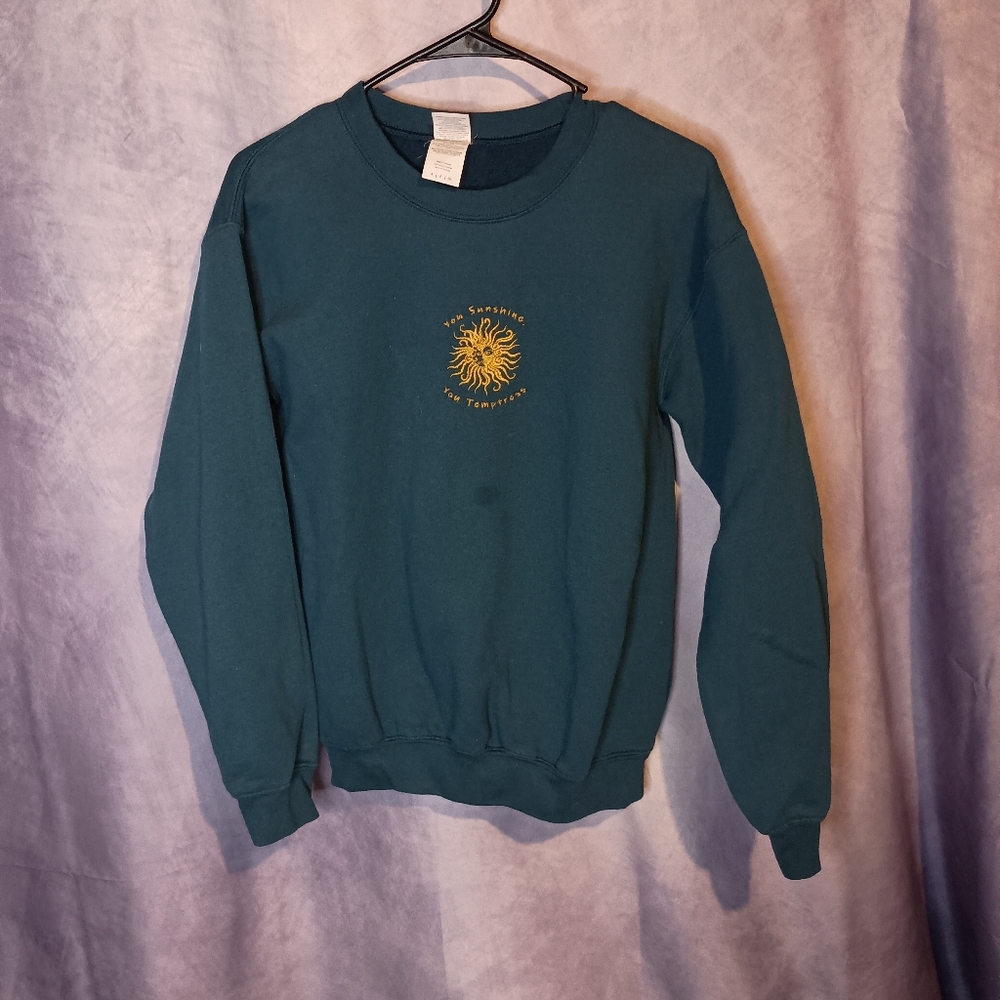 Embroidered Sun Temptress Crewneck Sweatshirt